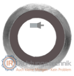 Bonded Seal (USIT-Ring) 13,74 x 20,57 x 2,03 mm 1/4" BSP Edelstahl (316)/FKM 75 +/- 5 Shore A braun/braun selbstzentrierend